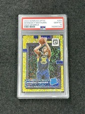 2022 Donruss Optic BENNEDICT MATHURIN R.Rookie Gold Sparkle #/24 RC PSA 10-POP 1