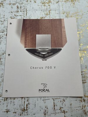 FOCAL CHORUS 700 V SOUND EQUIPMENT AUDIOPHILE BROCHURE MANUAL AD