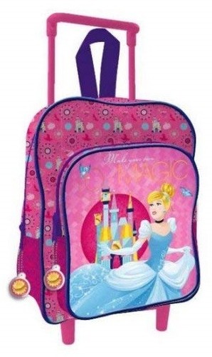 Zaino Americano Cindarella in Poliestere 40cm Disney Cenerentola Azzurro |  Bakaji