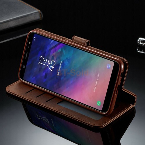 For Samsung J4 J6 Plus A7 A8 2018 Leather Flip Wallet Magnetic Phone Case Cover - Picture 5 of 25