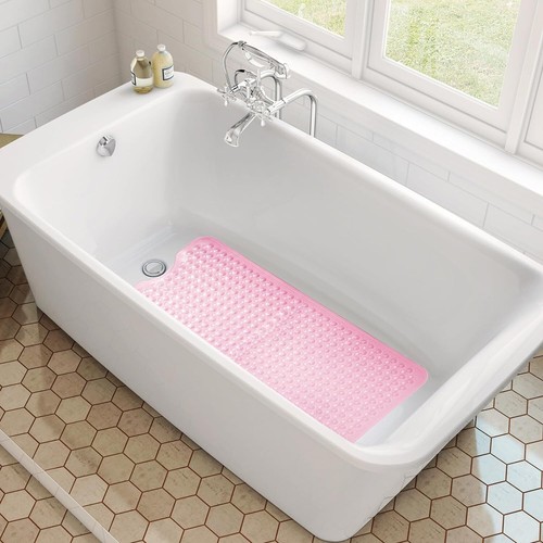 Bathtub and Shower Mats Non Slip Bath Tub Mat with Suction Cups Drain Holes - Picture 62 of 63