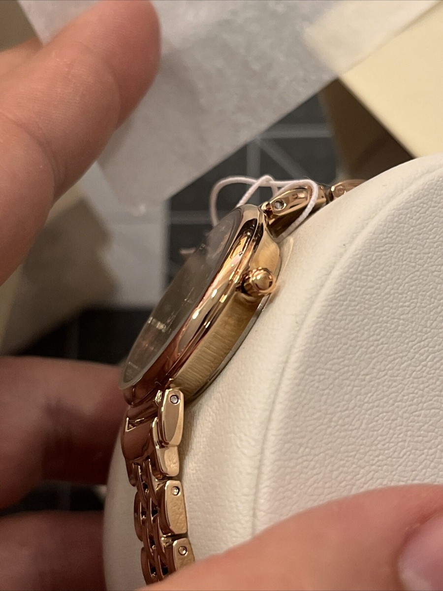 Anne Klein Golden Stainless Steel Bracelet Green Dial Women's