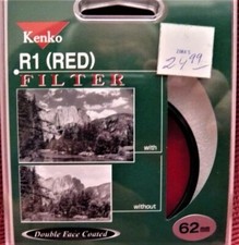 Kenko 62mm RED R1 Optical Glass Filter. NEW 
