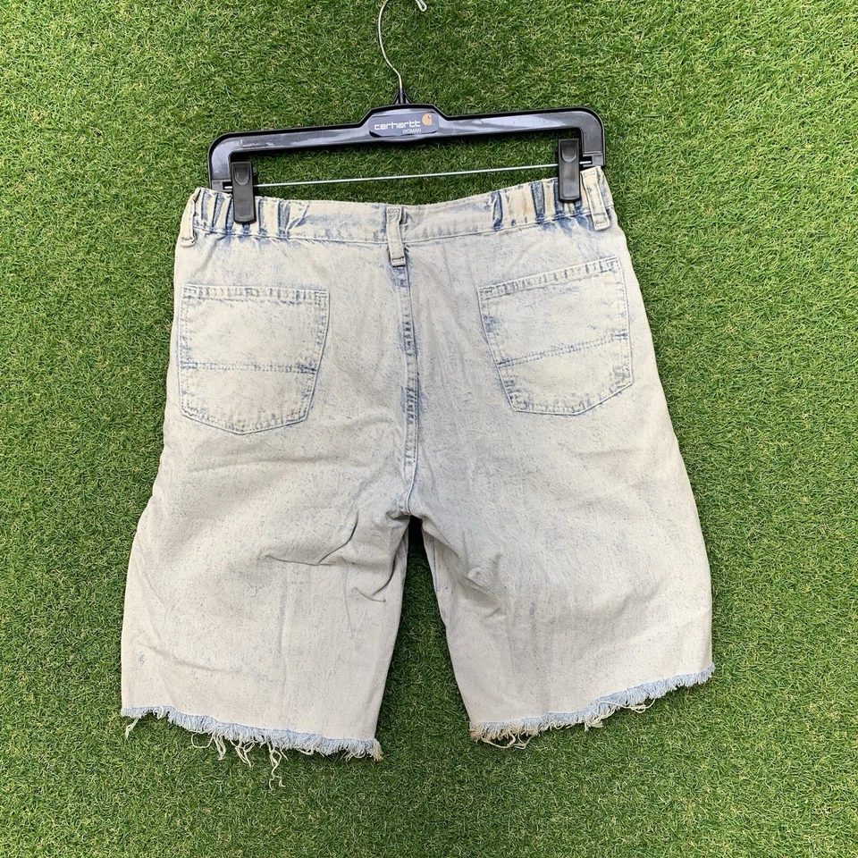 Shorts jeans Wrangler meninos 14 shorts Husky patch jeans skatista Y2K hip hop vintage - Imagem 2 de 4