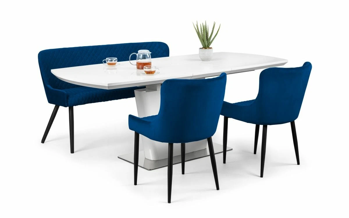 Chicago 160 cm glass top 2024 dining table with sofa and bench