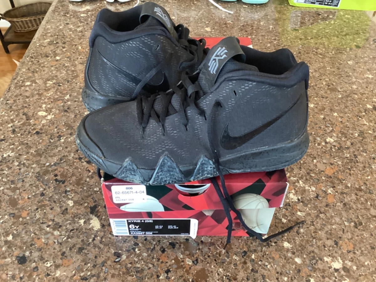 Nike Kyrie 4 GS Basketball Shoes Youth size 6 Triple Black eBay