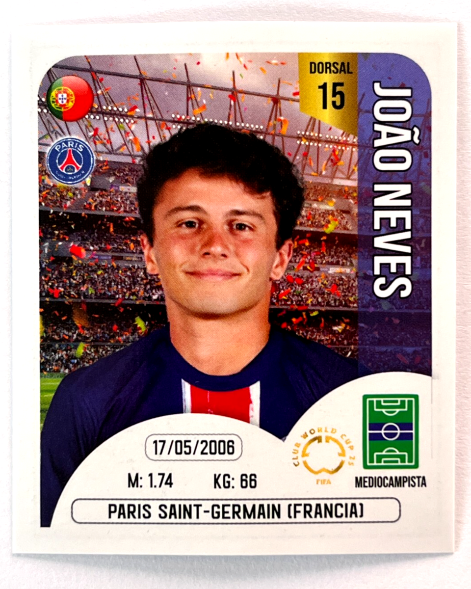 2025 FIFA CLUB WORLD CUP Edu Sticker #069 JOAO NEVES Psg | eBay