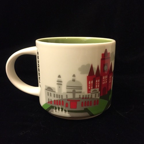 Starbucks Caerdydd YAH Mug Cardiff Wales Dragon Castle Rugby Cymru You Are Here - Picture 8 of 12