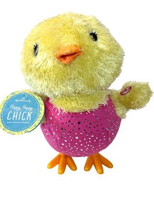 Hallmark Flappy Happy Chick Sing Flaps Wings Parody Girls Just Wanna Have Fun 9''