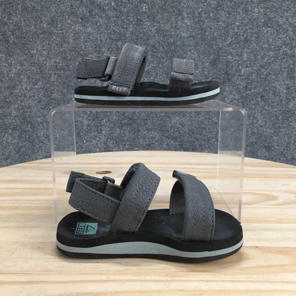 Sandalia Convertible Reef Niños Pequeños 7 Gris Lil Ahi Tirantes Cordones Informal Foto 2 de 4