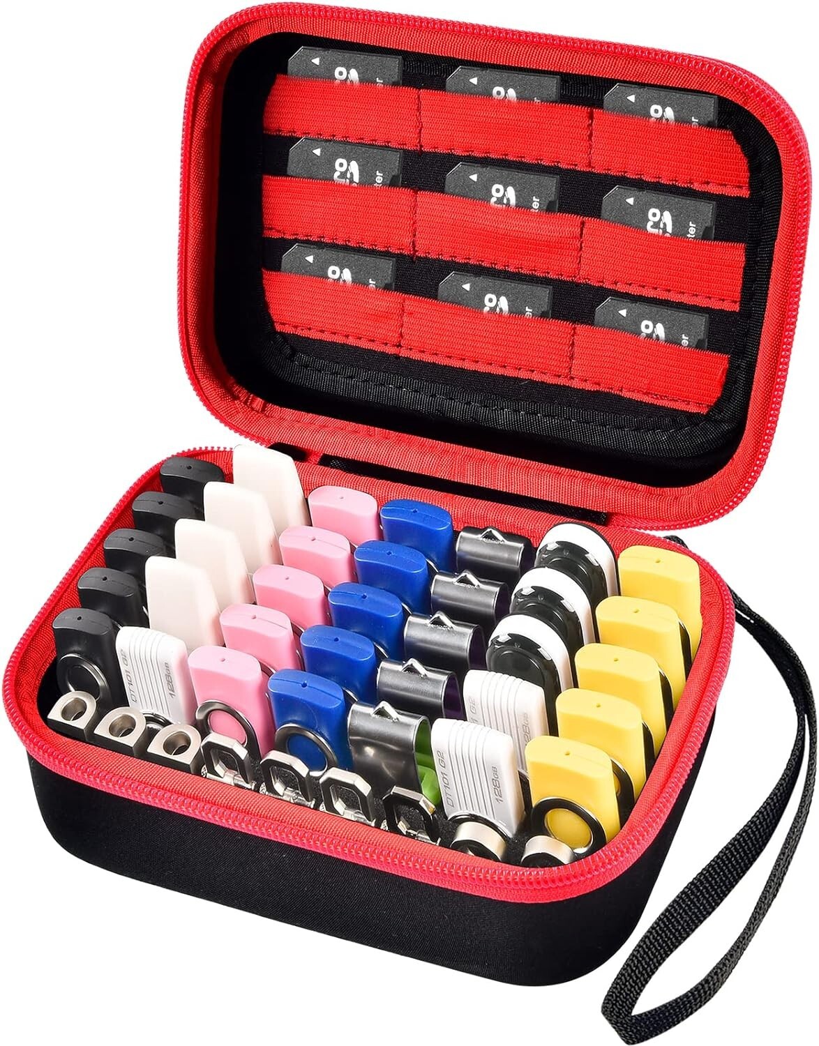 USB Flash Drive Case, Thumb Drive, Memory Card SD SDXC SDHC Card Holder Organize-image