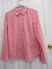 womens Talbots size S lonng sleeve collared button up top