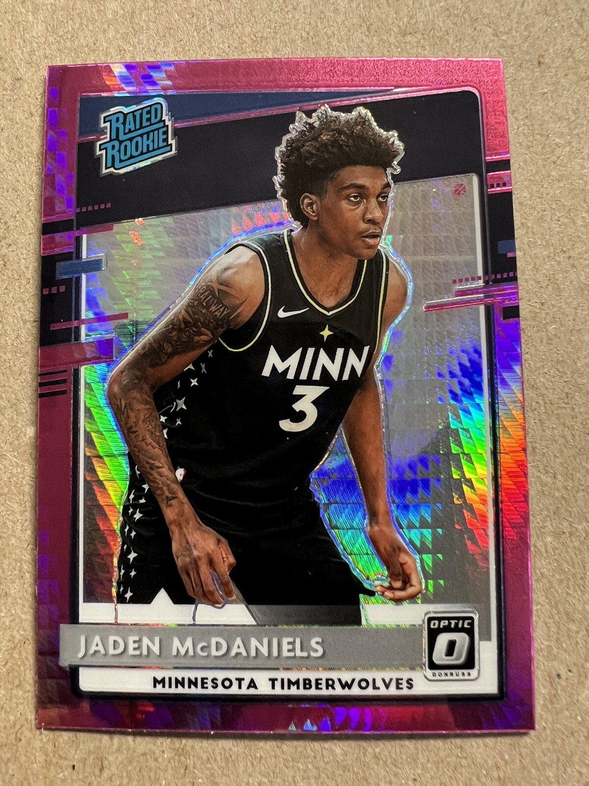 2020-21 Donruss Optic JADEN MCDANIELS #178 Pink Hyper Prizm Rated Rookie RC