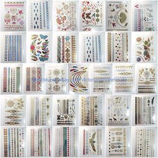 30 Sheet wholesale Metallic flash Temporary tattoo