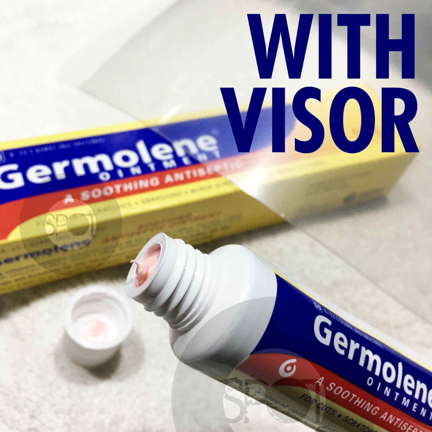 GERMOLENE PINK OINTMENT 50g + FREE CLEAR FACE VISOR. ORIGINAL