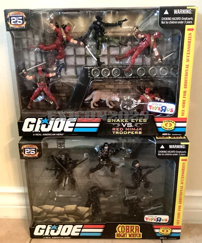 2007 GI Joe 25th Anni. Snake Eyes vs Red Ninja Cobra Night Watch Battle Pack TRU