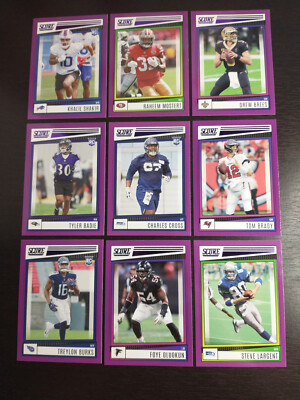 2022 Panini Score NFL Football PURPLE PARALLEL