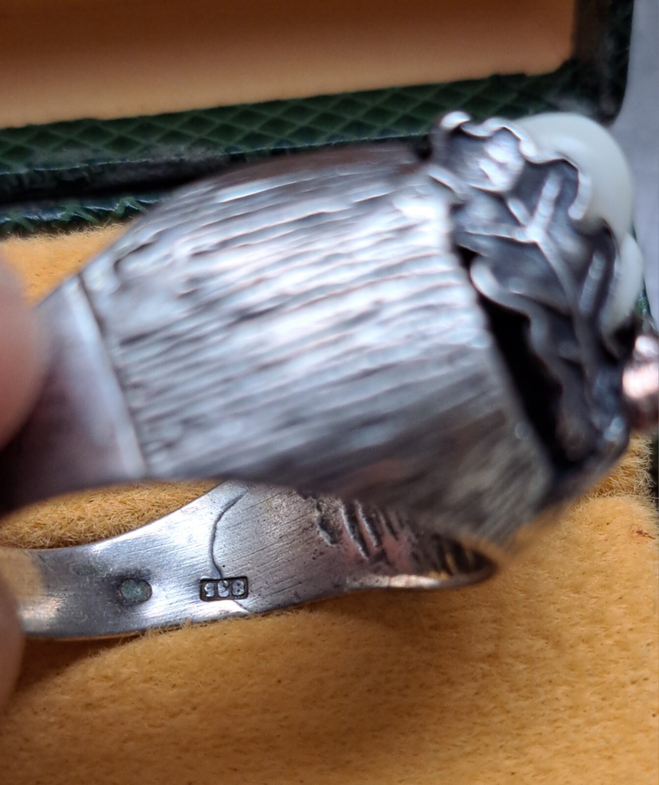 Antique Grandel Solid 835 Silver Ring Hunting Cos… - image 5