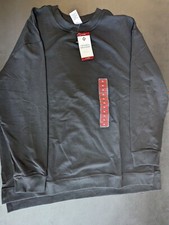 Member's Mark Women's Long Sleeve French Terry Crew Neck Sweatshirt XL Black NWT