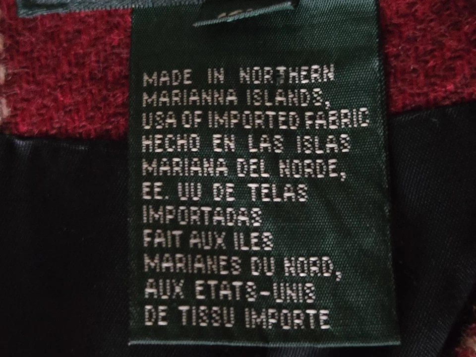 Lauren Ralph Lauren Women 10P Cranberry Red Plaid Wool Zip/Button Jacket Blazer - Image 4 of 4