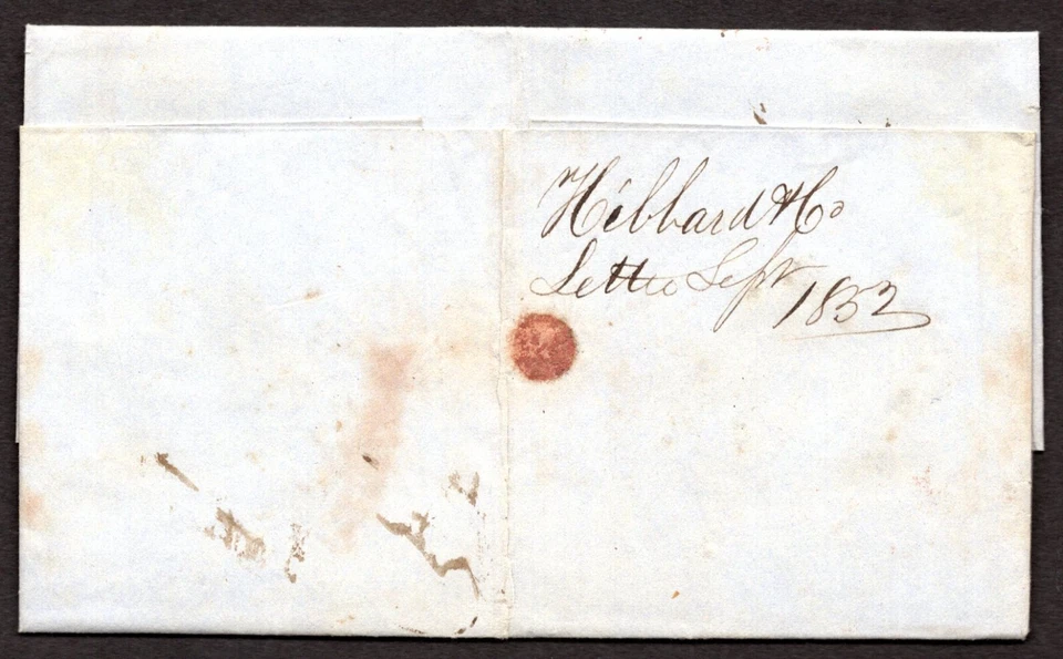 CANADA 1852 STAMPLESS FOLDED LETTER PREPAID "10" MONTREAL CANADA DATED IN RED - Image 2 of 3