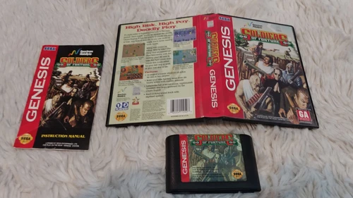 Soldiers of Fortune (Sega Genesis, 1993)  ~ CIB Game Box Manual lot ~ Tested