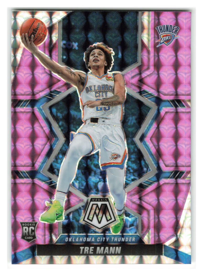 Tre Mann 2021-22 Panini Mosaic Purple RC SN #/49 #212-THUNDER