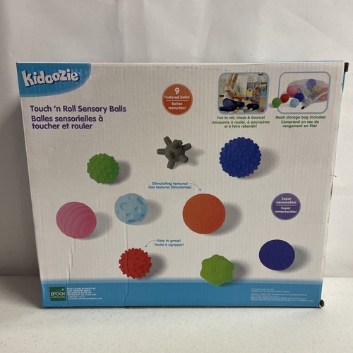 Kidoozie Touch N Roll Sensory Balls 9 Textured Squeeze Balls W/ Mesh Storage Bag - Picture 4 of 5