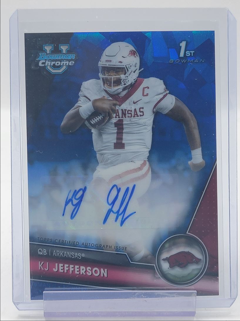 KJ JEFFERSON 2023 BOWMAN U CHROME 1ST AUTOGRAPH SAPPHIRE AUTO Q0902