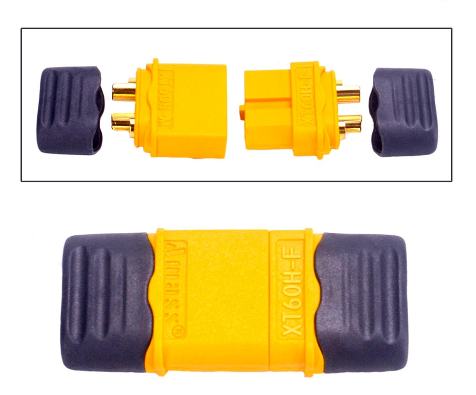 1 Pair 2pcs Genuine Amass XT60H High Current Gold Connector XT60 Male Female RC - Image 3 of 4