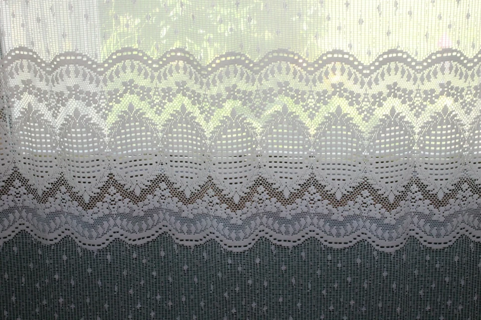 Heritage Lace 60"Wx84"L GEOMETRIC DIAMOND LACE IVORY Window Panel - Image 4 of 4
