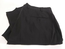 Brooks Brothers 346 Wool Dress Pants Stretch Black Striped Mens 35 x 31