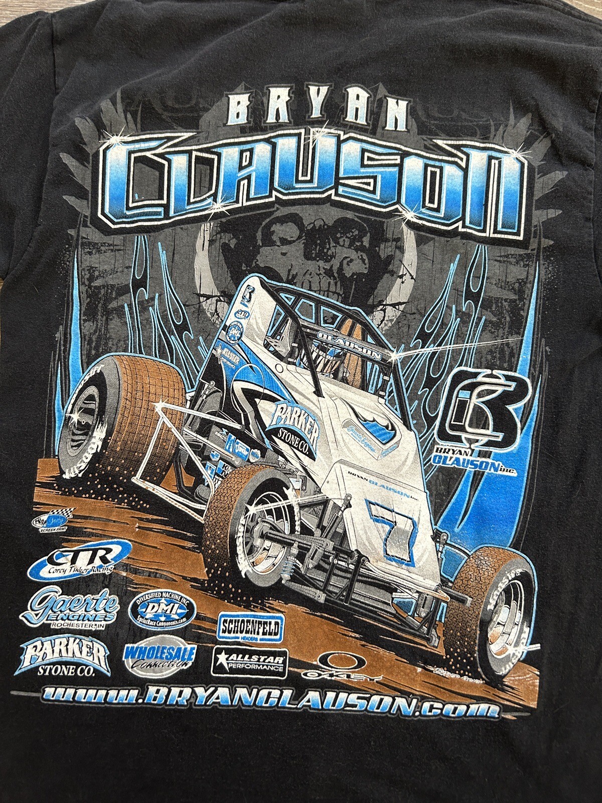 Bryan Clauson Sprint Car Racing T Shirt Vtg Y2K Midget Sprint Car