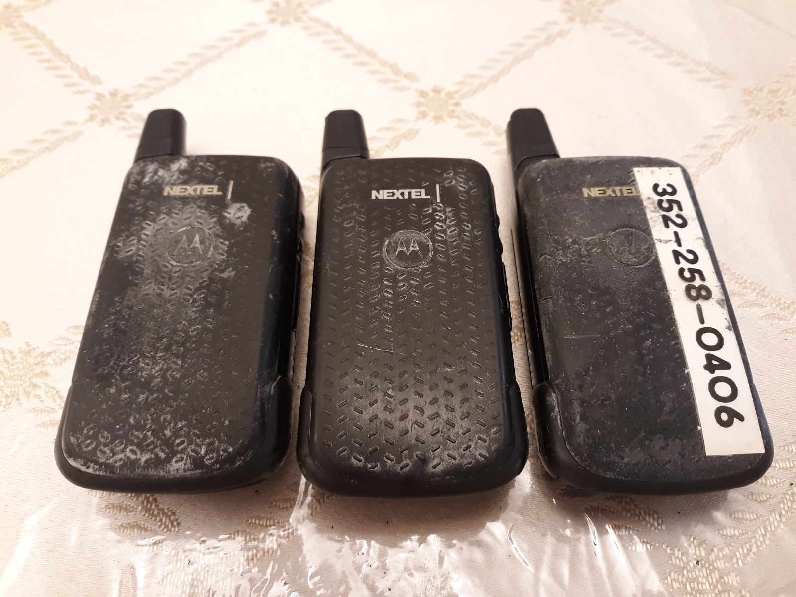 Lot of 3:Nextel iDEN Motorola Grey I576 PTT+ Direct Talk *TESTED*Parts & Repair