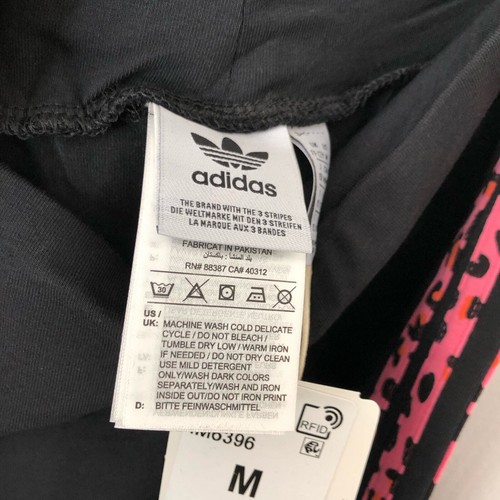 Adidas Original Girl's Leggings Size Medium Black Leopard Stripes Soft Stretch - Picture 9 of 10