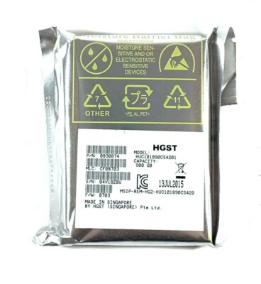 HGST Hitachi HUC101890CS420 900GB 2.5'' 12Gbps 10K RPM 4Kn TCG SED SAS Hard Drive