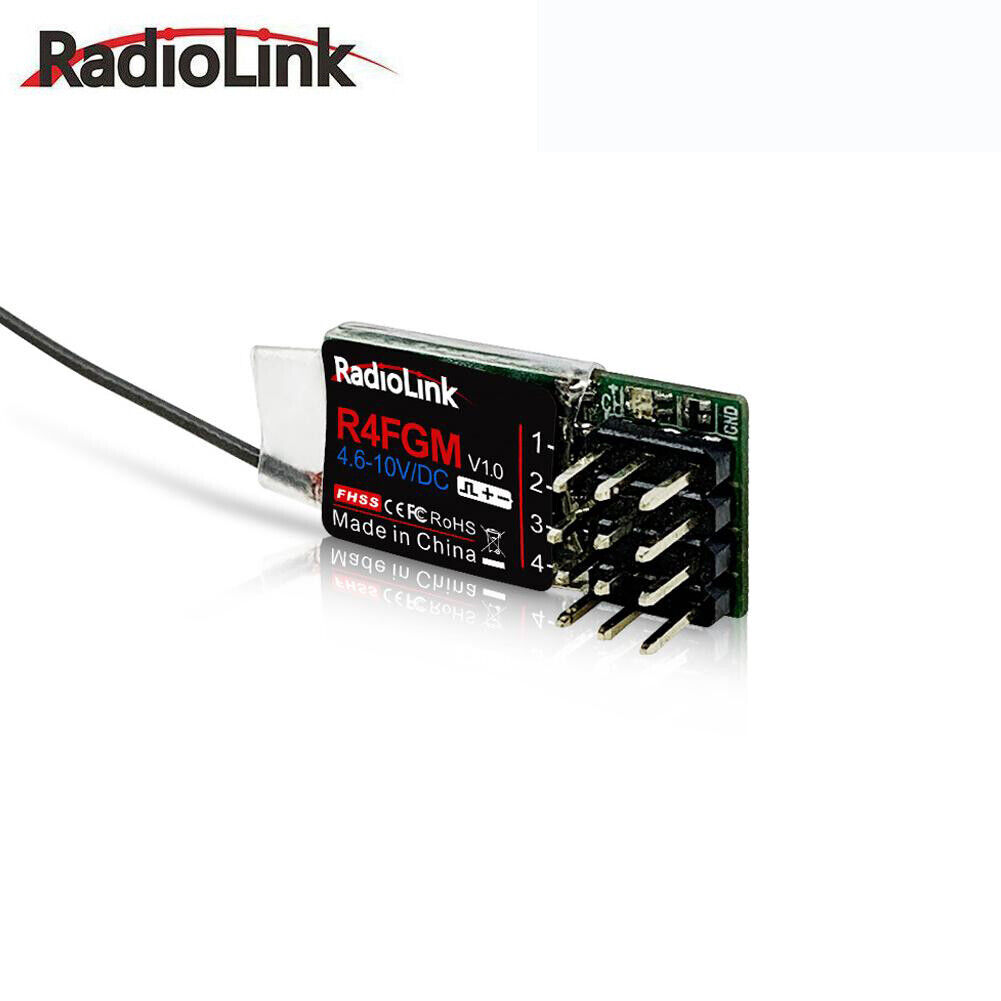 Radiolink R4FGM 4 Channel Mini Receiver With Gyro For RC4GS V2/RC6GS V2/T8FB/T8S