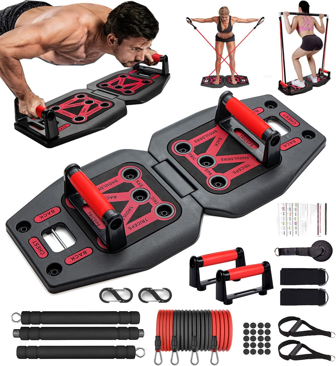 Gym Exercise Equipment Portable Workout System 17 Fitness Accessories