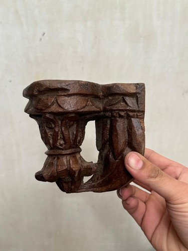 Antique Wooden Wall Hanging Candle Holder Original Old Fine Hand Crafted - Picture 3 of 8