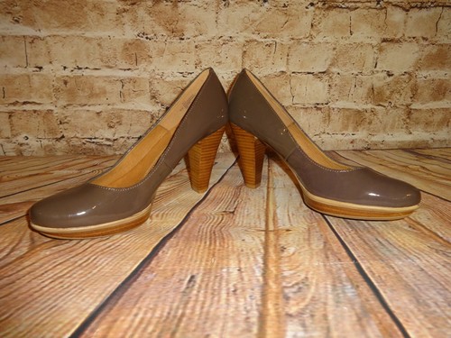 Sofft Women's High Heels Patent Leather Brown 9.5 M Stacked Heel - Picture 5 of 6