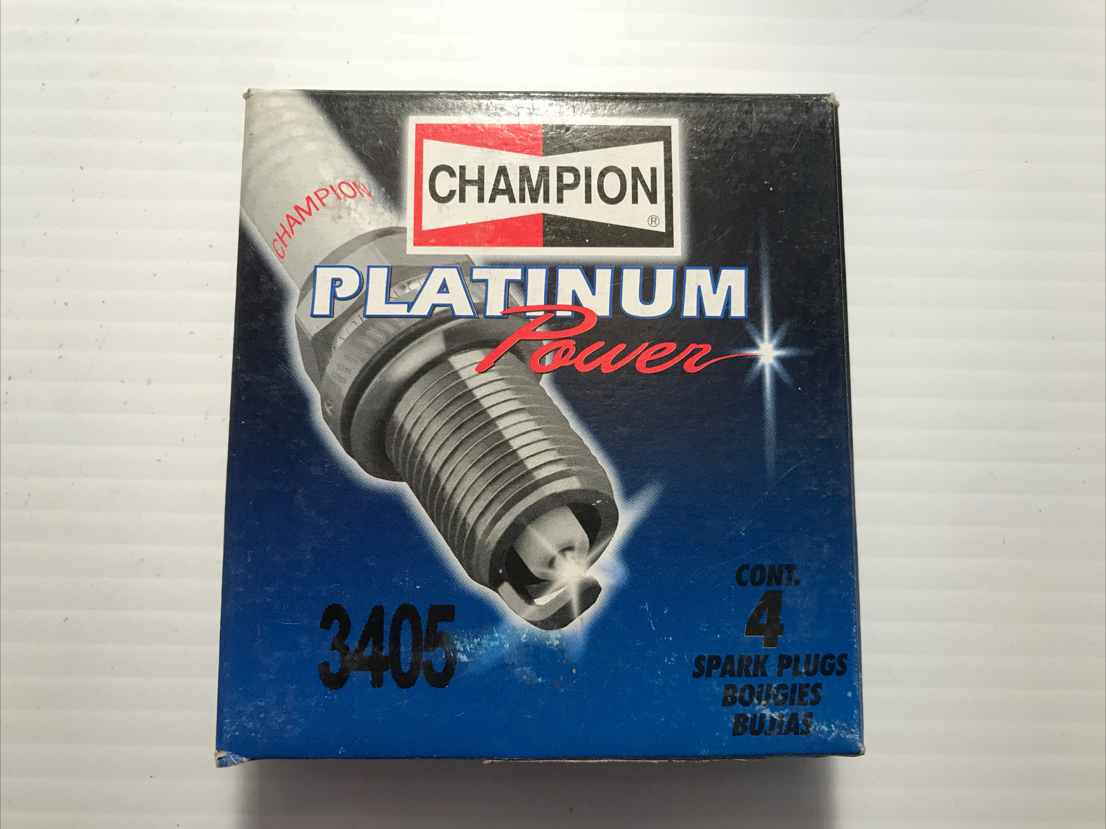 4 Pack Champion Platinum Power Premium Spark Plugs 3405
