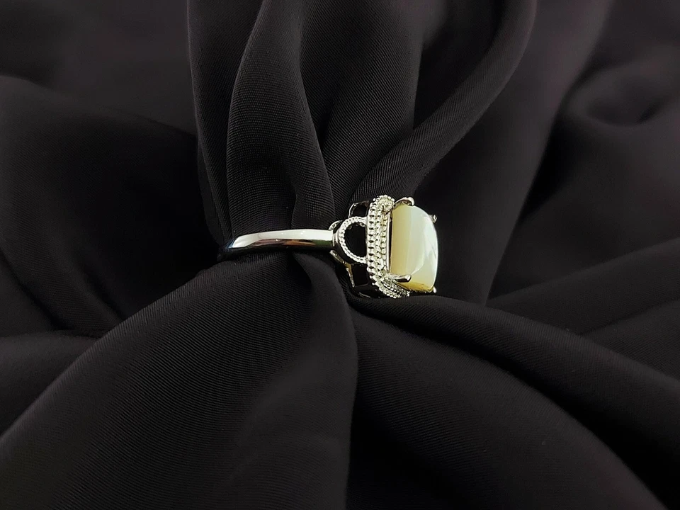 Natural Labradorite Ring Minimalist 925 Sterling Silver Birthstone jewelry - Image 4 of 4