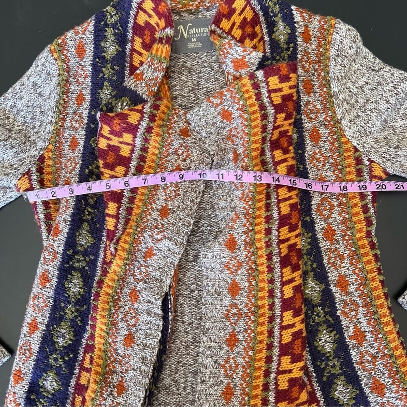 Natural Reflections Open Front Chunky Cardigan Si… - image 7