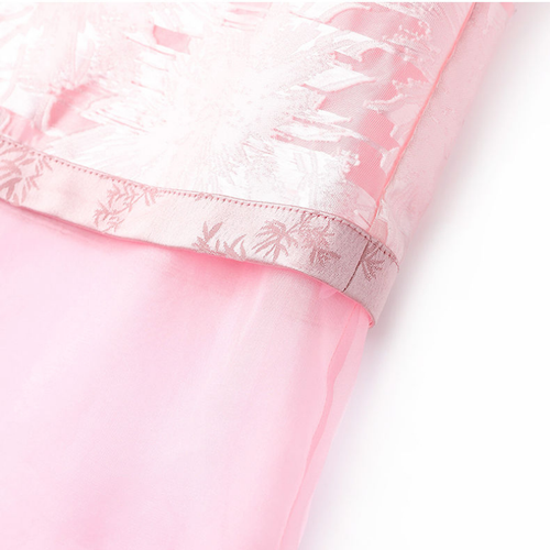 Dama Camisa Étnica Blusa Imitación Seda Organza Empalme Floral Borla Rana Botón Elegante - Imagen 4 de 10