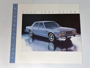 1987 PLYMOUTH GRAN FURY SALON SALES BROCHURE IN EXCELLENT CONDITION
