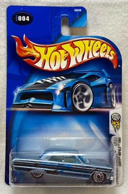 2004 Hot Wheels #004 First Editions Blue 1964 Chevy Impala W/ Lace