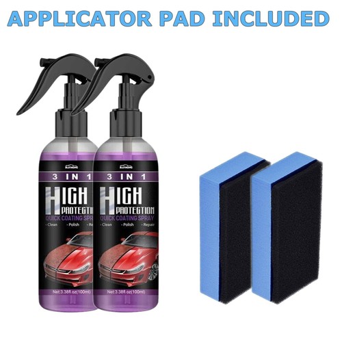 100ML 3 in 1 High Protection Quick Car Coat Ceramic Coating Spray Hydrophobic US - Picture 14 of 16