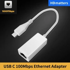 USB-C Type-C to Ethernet RJ45 Network Lan Adapter Cable for Mac OS PC Win10/8/7
