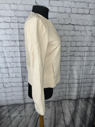 GIACCA DA MOTO IN PELLE DI AGNELLO ASIMMETRICA NUOVA CON ETICHETTE $995 VINCE CROSS-FRONT CON MAGLIONE ROSA S - Foto 10 di 11