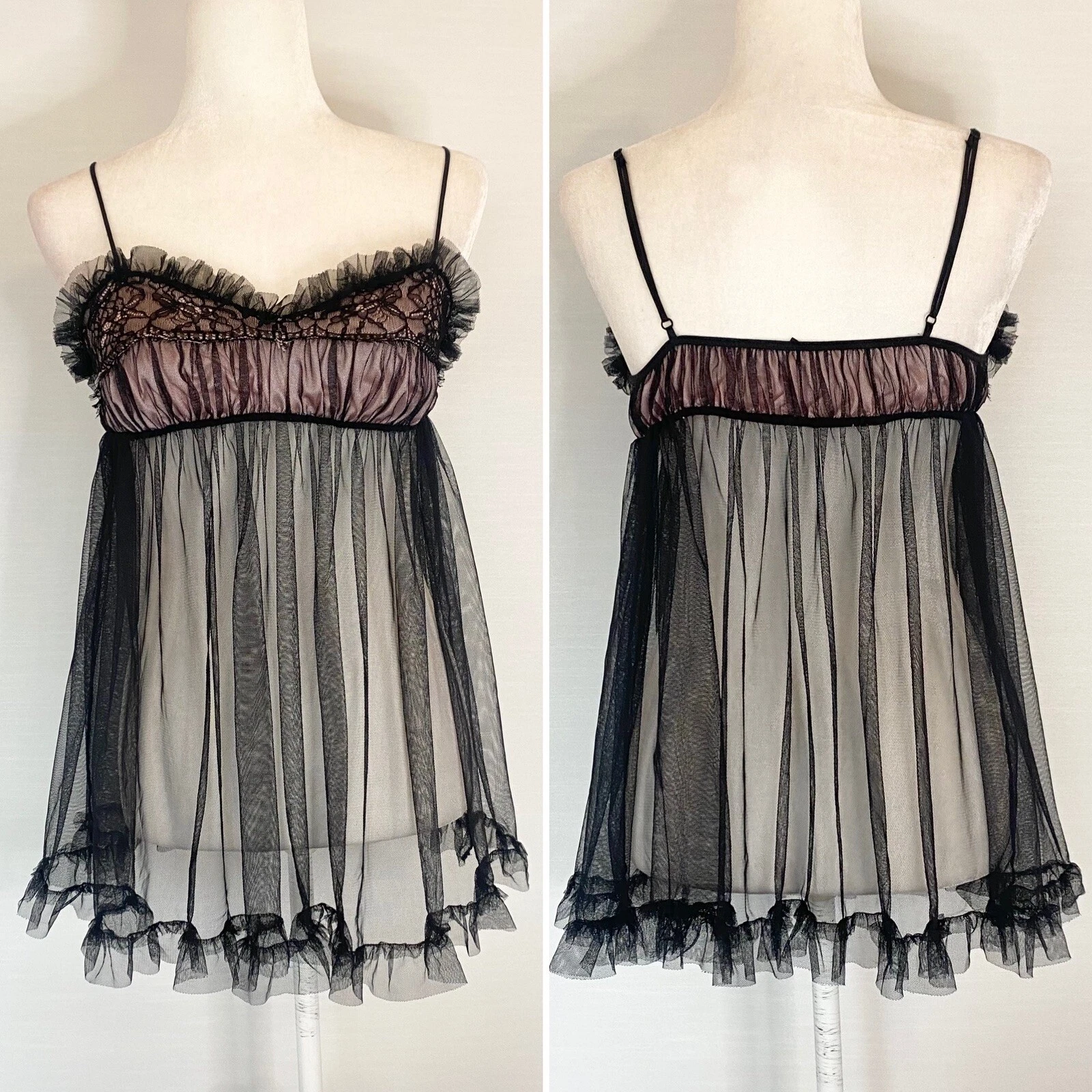 UNDERCOVER Y2K Victoria’s Secret Milkmaid Babydoll Sexy Little Things Vestito Slip Chemise M